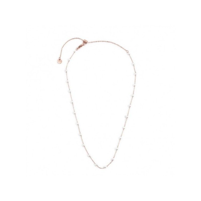 Collana Marlù 2CA0031R-W catenina con perline pvd oro rosa