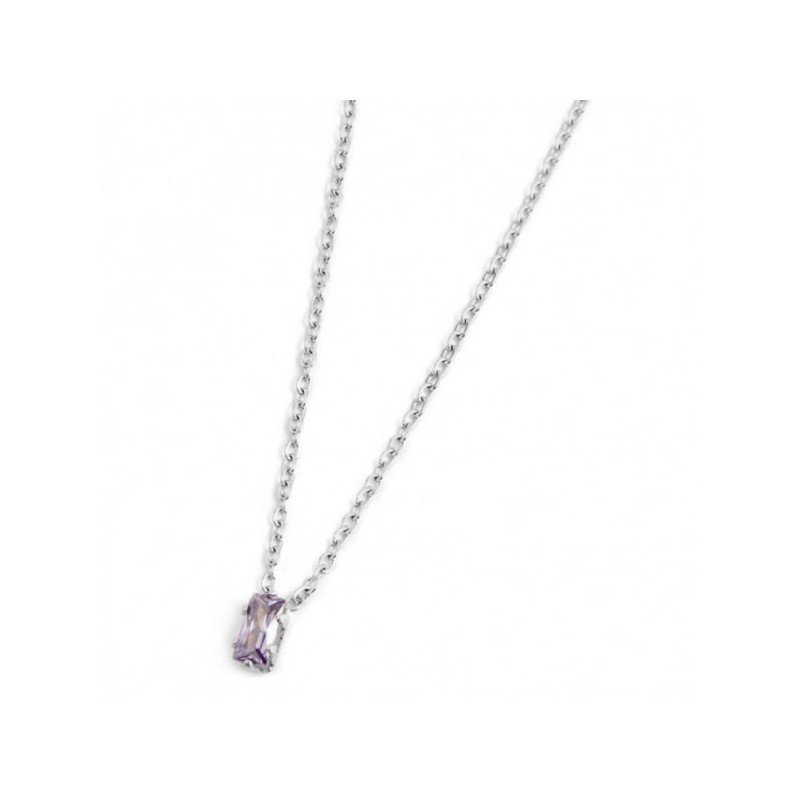 Collana con zircone baguette