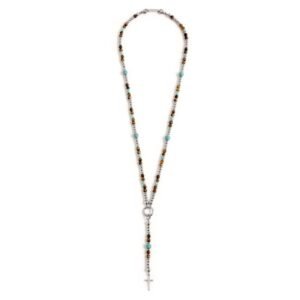 Collana occhio di tigre e turchese