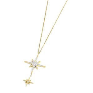 Collana rosa dei venti doppio pendente ORO DOPPIO ROSA VENTI PEND VSN04