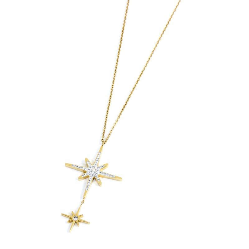 Collana rosa dei venti doppio pendente ORO DOPPIO ROSA VENTI PEND VSN04