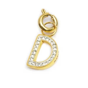 MARLU' CHARM ORO LETTERA D CRISTALLI TMT34