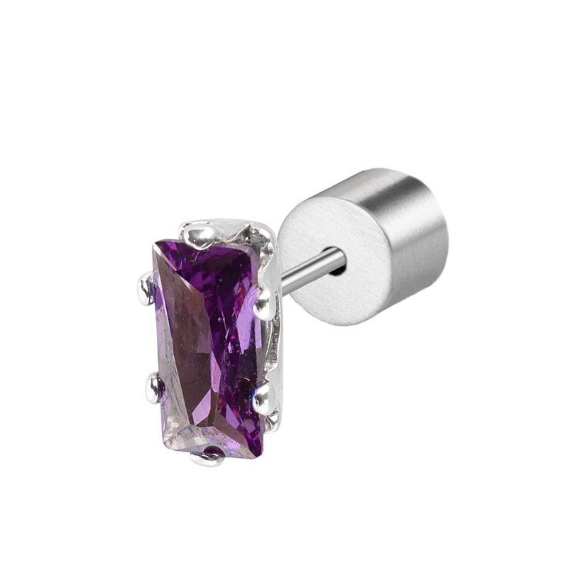 Mono Orecchino Marlù baguette viola