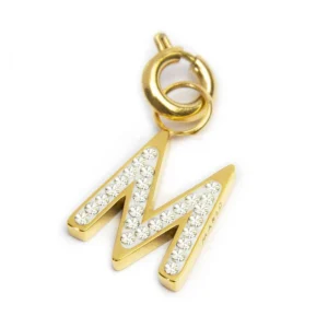 MARLU' CHARM ORO LETTERA M CRISTALLI TMT34