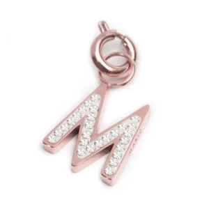 MARLU' CHARM ROSE LETTERA M CRISTALLI TMT34