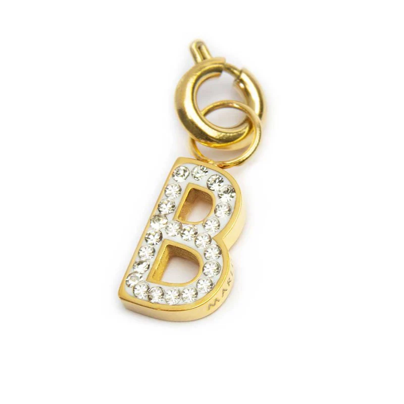 MARLU' CHARM ORO LETTERA B CRISTALLI TMT34